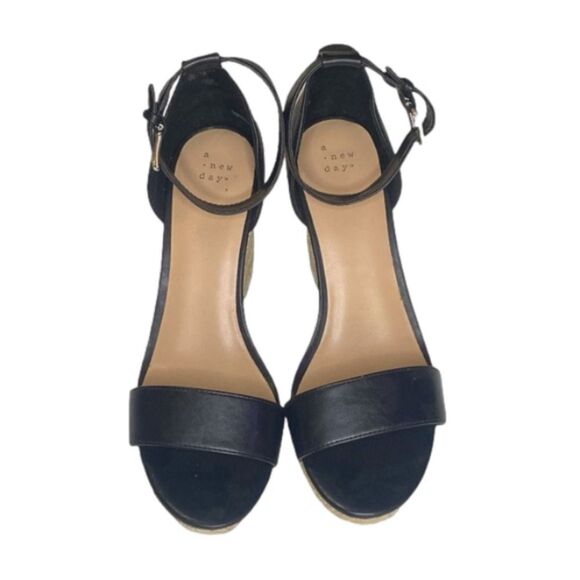 a new day Shoes - A NEW DAY black  wedge espadrille one strap // 11
